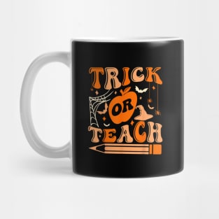 Groovy Halloween Trick Or Teach Ghost Teacher Student Mug